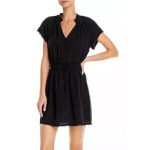 Bella Dahl Frayed Smocked Waist‎ Dress Medium Tencil Lyocell